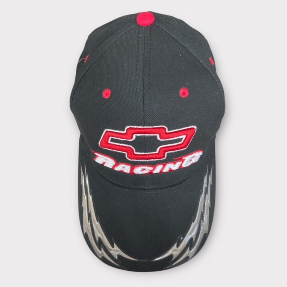 COPY - Chevrolet Racing Black Red Bowtie Sawblade Strapback Cap